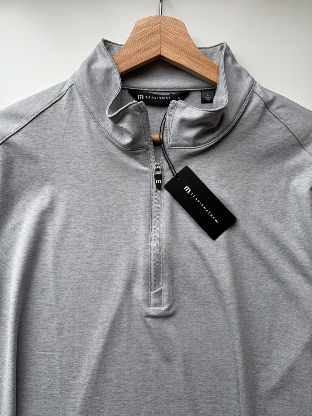 Travis Mathew Full Round Men’s Heather Gray Quarter Zip